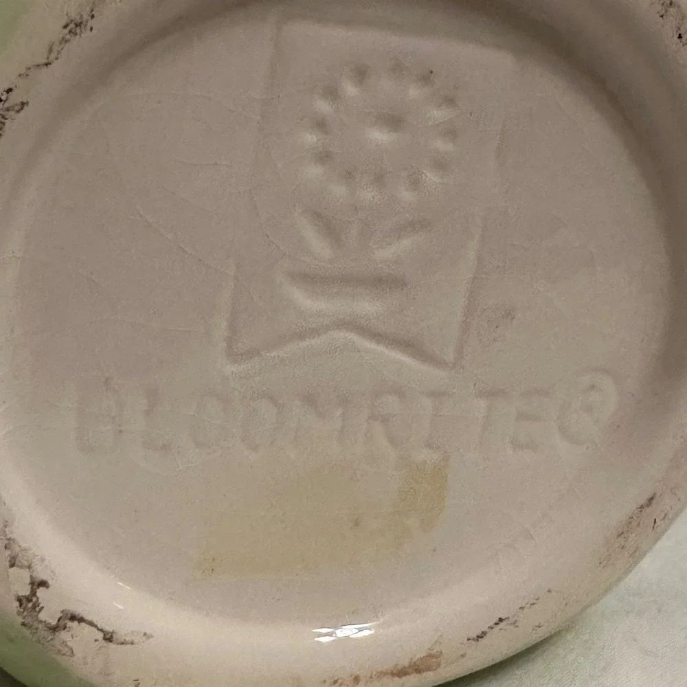 Bloomrite Bunny Rabbit Cabbage Planter Easter Decor Green White 6.5in 
 Glazed - Picture 7 of 9